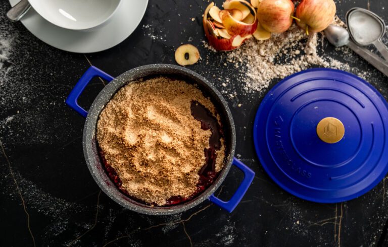 Masterclass blauw braadpan - crumble