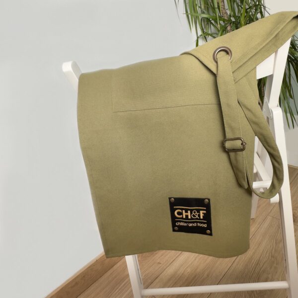 CHEF Schort BBQ stevig canvas - Groen 70*90 cm