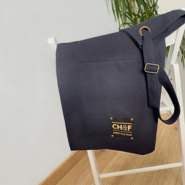 CHEF Schort BBQ stevig canvas - Zwart 70*90 cm