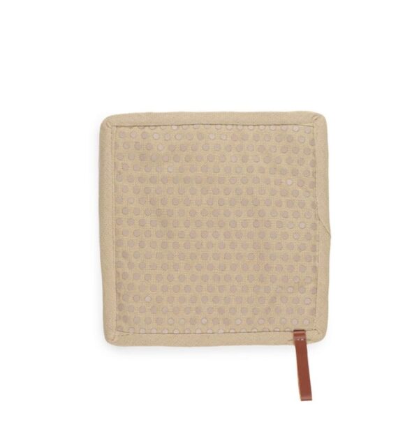 CHEF02104-Pannenlap-dots-beige-(1) Pannanlap - siliconen dot - beige - 20*20 cm