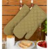 CHEF Ovenwant stevig canvas BBQ - Groen 18*35 cm