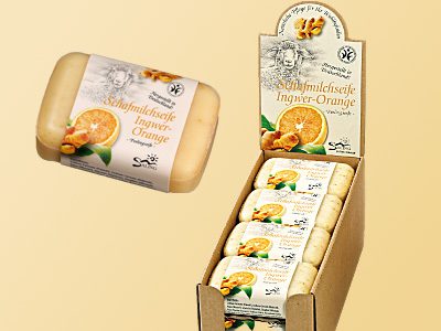 gember sinaasappel schapenmelkzeep